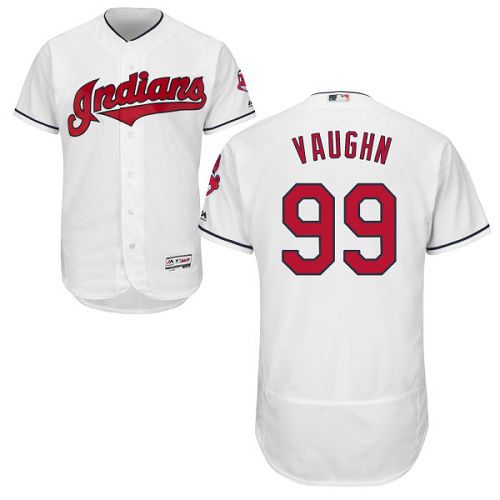 Cleveland Indians #99 Ricky Vaughn White Flexbase Authentic Collection Stitched Baseball Jersey