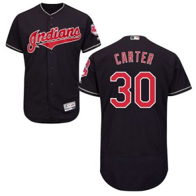 Cleveland Indians #30 Joe Carter Navy Blue Flexbase Authentic Collection Stitched Baseball Jersey
