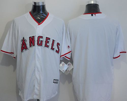 Angels Of Anaheim Blank White New Cool Base Stitched Baseball Jersey