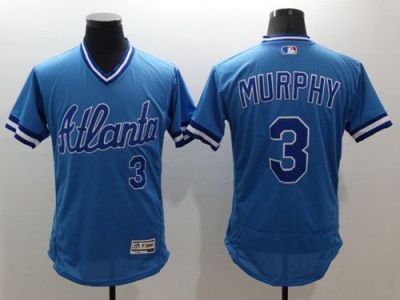 Atlanta Braves #3 Dale Murphy Light Blue Flexbase Authentic Collection Cooperstown Majestic Mens Stitched Baseball Jersey Atlanta Braves #3 Dale Murphy Light Blue Flexbase Authentic Collection Cooperstown Majestic Mens Stitched Baseball Jersey