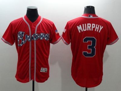 Atlanta Braves #3 Dale Murphy Red Flexbase Authentic Collection Majestic Mens Stitched Baseball Jersey
