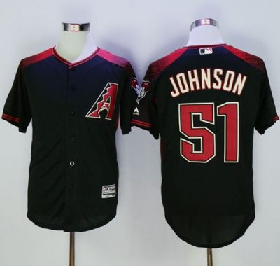 Diamondbacks #51 Randy Johnson Black&Brick New Cool Base Stitched Baseball Jersey