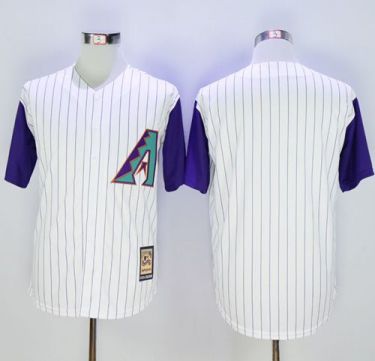 Diamondbacks Blank White Hall Of Fame Cool Base Stitched Baseball Jersey