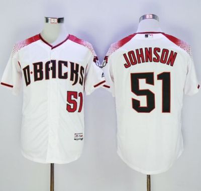 Diamondbacks #51 Randy Johnson White-Brick New Cool Base Stitched Baseball Jersey Diamondbacks #51 Randy Johnson White-Brick New Cool Base Stitched Baseball Jersey