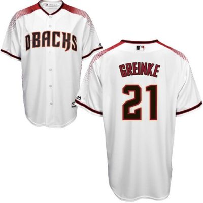Diamondbacks #21 Zack Greinke White&Brick New Cool Base Stitched Baseball Jersey