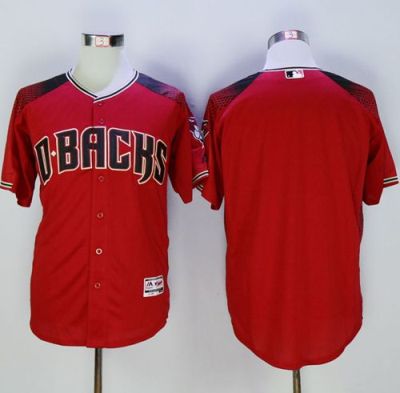 Diamondbacks Blank Red&Brick New Cool Base Stitched Baseball Jersey