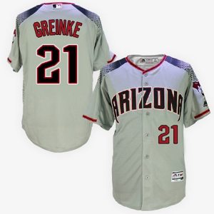 Diamondbacks #21 Zack Greinke Gray&Brick New Cool Base Stitched Baseball Jersey Diamondbacks #21 Zack Greinke Gray&Brick New Cool Base Stitched Baseball Jersey