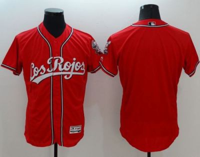 Cincinnati Reds Blank Red Flexbase Authentic Collection Los Rojos Stitched Baseball Jersey