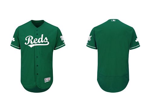Cincinnati Reds Blank Majestic Green Celtic Flexbase Men's Authentic Collection Jersey
