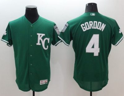Kansas City Royals #4 Alex Gordon Green Celtic Flexbase Authentic Collection Stitched Baseball Jersey