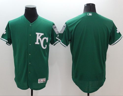 Kansas City Royals Blank Green Celtic Flexbase Authentic Collection Stitched Baseball Jersey