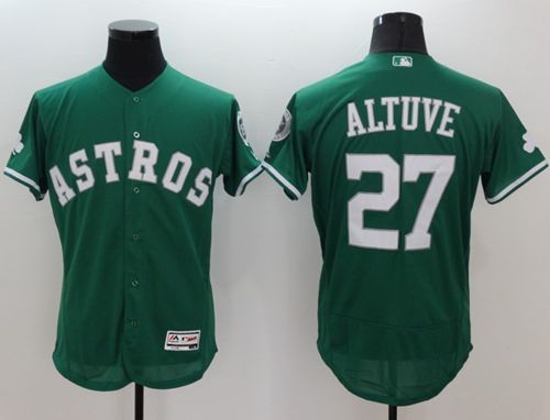 Houston Astros #27 Jose Altuve Green Celtic Flexbase Authentic Collection Stitched Baseball Jersey