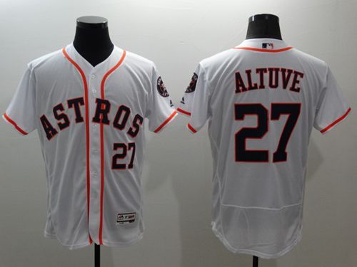 Houston Astros #27 Jose Altuve Flexbase Authentic Collection Majestic Mens Stitched Baseball Jersey-White