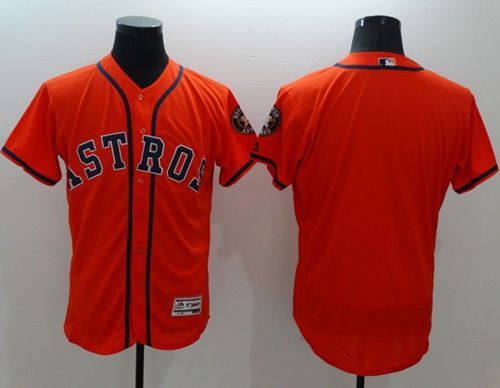 Houston Astros Blank Orange Flexbase Authentic Collection Stitched Baseball Jersey