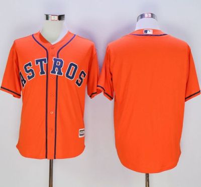 Houston Astros Blank Orange New Cool Base Stitched Baseball Jersey