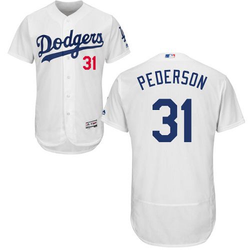 Los Angeles Dodgers #31 Joc Pederson White Flexbase Authentic Collection Stitched Baseball Jersey
