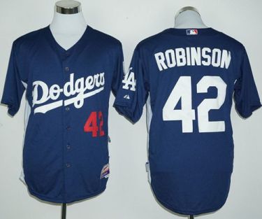Los Angeles Dodgers #42 Jackie Robinson Navy Blue Cooperstown Stitched Baseball Jersey