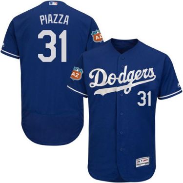 Los Angeles Dodgers #31 Mike Piazza Blue Flexbase Authentic Collection Stitched Baseball Jersey