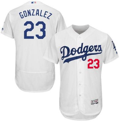Los Angeles Dodgers #23 Adrian Gonzalez White Flexbase Authentic Collection Stitched Baseball Jersey