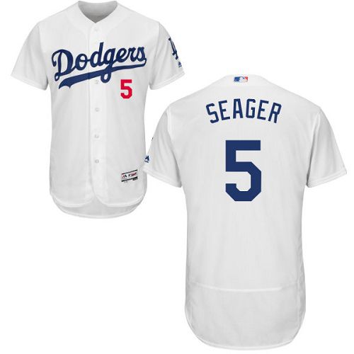 Los Angeles Dodgers #5 Corey Seager White Flexbase Authentic Collection Stitched Baseball Jersey
