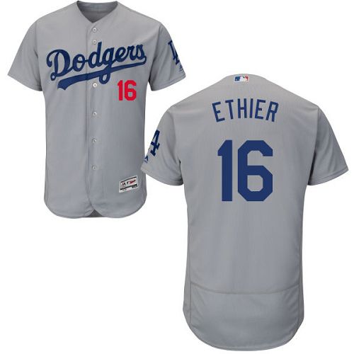 Los Angeles Dodgers #16 Andre Ethier Grey Flexbase Authentic Collection Stitched Baseball Jersey
