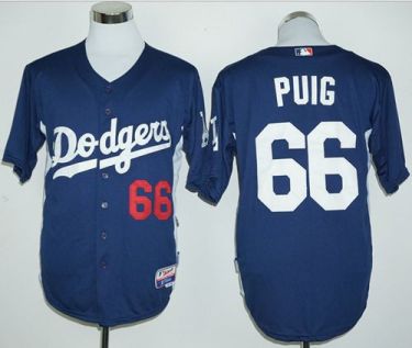 Los Angeles Dodgers #66 Yasiel Puig Navy Blue Cooperstown Stitched Baseball Jersey Los Angeles Dodgers #66 Yasiel Puig Navy Blue Cooperstown Stitched Baseball Jersey