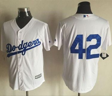 Los Angeles Dodgers #42 Jackie Robinson White New Cool Base Stitched Baseball Jersey