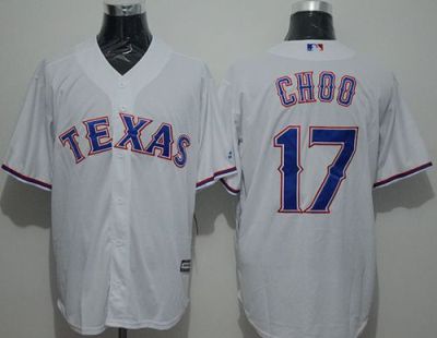 Mens Texas Rangers #17 Shin-Soo Choo White New Cool Base Stitched Baseball Jersey Mens Texas Rangers #17 Shin-Soo Choo White New Cool Base Stitched Baseball Jersey