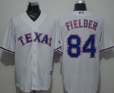 Mens Texas Rangers #84 Prince Fielder White New Cool Base Stitched Baseball Jersey
