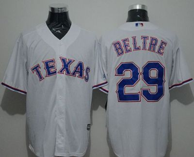 Mens Texas Rangers #29 Adrian Beltre White New Cool Base Stitched Baseball Jersey