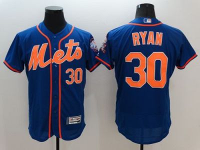 New York Mets #30 Nolan Ryan Blue Flexbase Authentic Collection Stitched Baseball Jersey