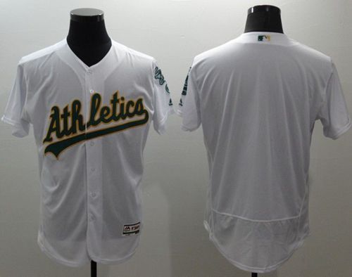 Oakland Athletics Blank Flexbase Authentic Collection Majestic Mens Stitched Baseball Jersey-White