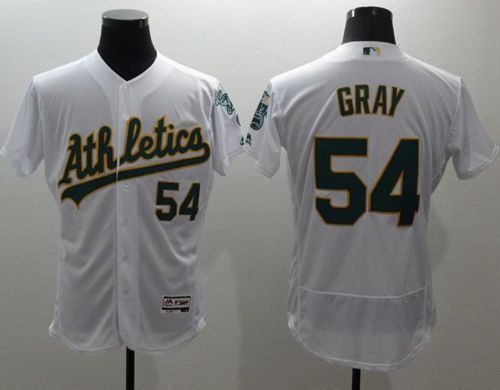 Oakland Athletics #54 Sonny Gray Flexbase Authentic Collection Majestic Mens Stitched Baseball Jersey-White