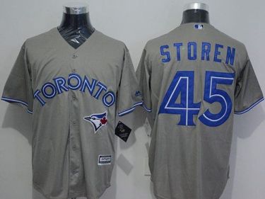 Toronto Blue Jays #45 Drew Storen Grey New Cool Base Mens Stitched Baseball Jersey