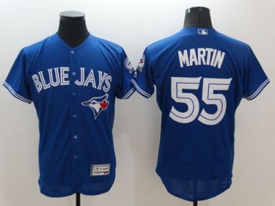 Toronto Blue Jays #55 Russell Martin Blue Flexbase Authentic Collection Stitched Baseball Jersey