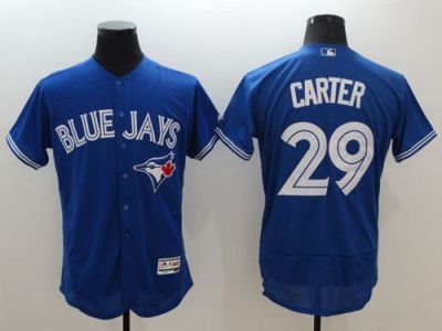 Toronto Blue Jays #29 Joe Carter Blue Flex Base Authentic Collection Stitched Baseball Jersey