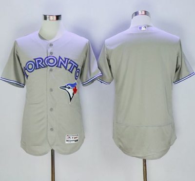 Toronto Blue Jays Blank Grey Flex Base Authentic Collection Stitched Baseball Jersey