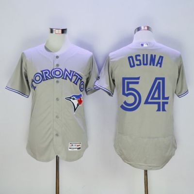 Toronto Blue Jays #54 Roberto Osuna Grey Flex Base Authentic Collection Stitched Baseball Jersey