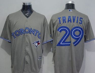 Toronto Blue Jays #29 Devon Travis Grey New Cool Base Mens Stitched Baseball Jersey