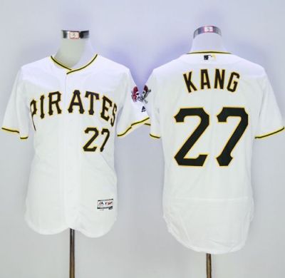 Pittsburgh Pirates #27 Jung-Ho Kang White Flexbase Authentic Collection Stitched Baseball Jersey