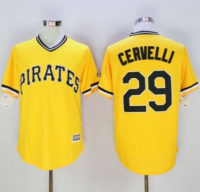 Pittsburgh Pirates #29 Francisco Cervelli New Cool Base Majestic Mens Stitched Baseball Jersey - Gold