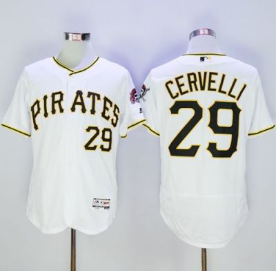 Pittsburgh Pirates #29 Francisco Cervelli White Flexbase Authentic Collection Stitched Baseball Jersey