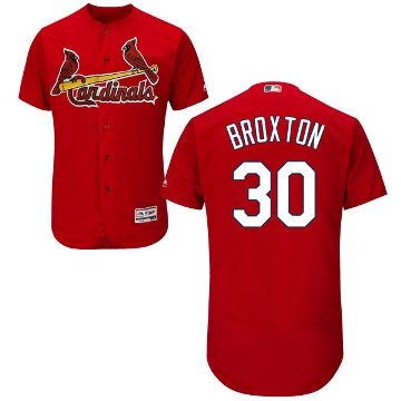 St Louis Cardinals #30 Jonathan Broxton Men's Majestic Red Flexbase Authentic Collection Jersey