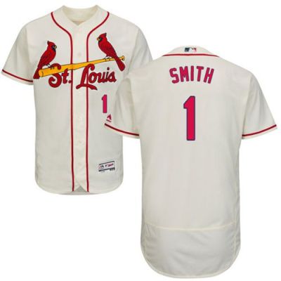 St Louis Cardinals #1 Ozzie Smith Cream Flexbase Authentic Collection Stitched Baseball Jersey