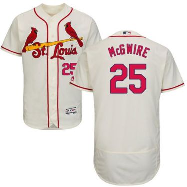 St Louis Cardinals #25 Mark McGwire Cream Flexbase Authentic Collection Stitched Baseball Jersey