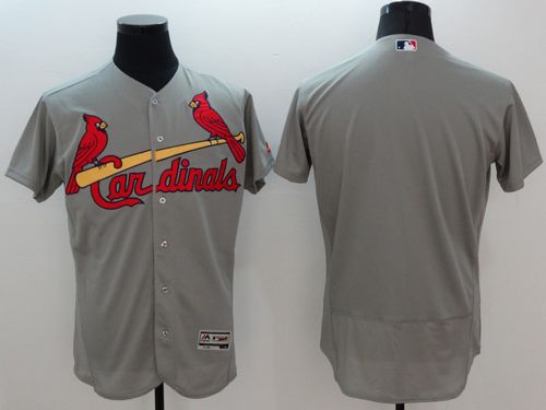 St Louis Cardinals Blank Grey Flex Base Authentic Collection Stitched Baseball Jersey