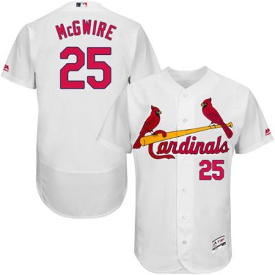 St Louis Cardinals #25 Mark McGwire White Flexbase Authentic Collection Stitched Baseball Jersey