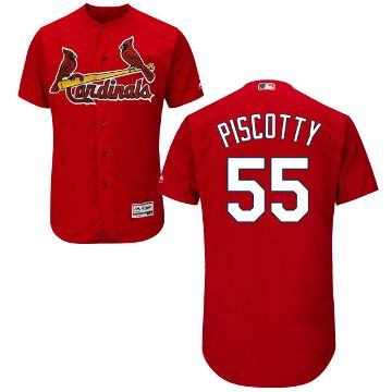 St Louis Cardinals #55 Stephen Piscotty Men's Majestic Red Flexbase Authentic Collection Jersey