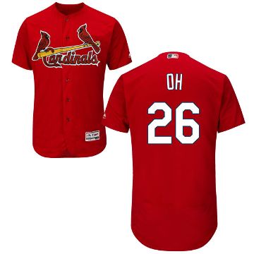 St Louis Cardinals #26 Seung Hwan Oh Men's Majestic Red Flexbase Authentic Collection Jersey