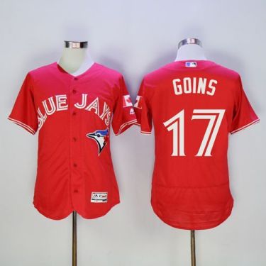 Toronto Blue Jays #17 Ryan Goins Red Flexbase Authentic Collection Canada Day Stitched Baseball Jersey Toronto Blue Jays #17 Ryan Goins Red Flexbase Authentic Collection Canada Day Stitched Baseball Jersey